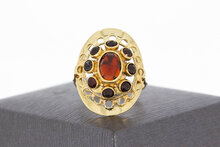 Vintage Granatring 14 Karat Gold - 18,3 mm