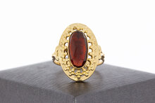 Vintage Granaat ring 14 Karaat goud - 17,9 mm