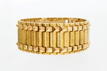 Brede 18 karaat gouden vintage Armband - 18,9 mm