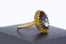 14 Karaat vintage ring met Amethist - 19,0 mm