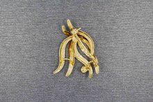 14 Karaat geel gouden Vintage broche 