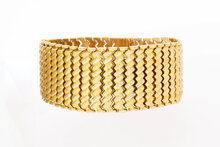 18 Karaat gouden brede Vintage armband - 20,6 cm