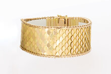 585 Gold breites Damen Armband - 18,9 cm