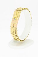 585 Gold Vintage Armband mit Diamant - 19,8 cm