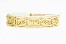 585 Gold Vintage Armband mit Diamant - 19,8 cm