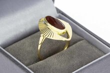 14 Karaat gouden Vintage Granaat ring - 17,9 mm