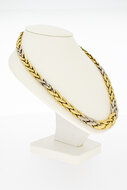 14 Karat bicolor Fuchsschwanz Goldkette - 47,5 cm