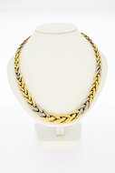 14 Karat bicolor Fuchsschwanz Goldkette - 47,5 cm