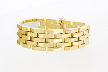 14 Karat breites Goldbarren Armband &ndash; 22,5 cm