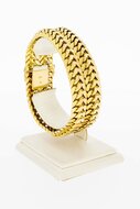 Geflochtenes 18 Karat breites Gold Armband - 19,7 cm