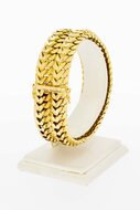 Geflochtenes 18 Karat breites Gold Armband - 19,7 cm