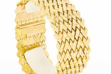 Breites 18 Karat vintage Gold Armband - 19 cm