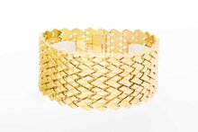 Breites 18 Karat vintage Gold Armband - 19 cm