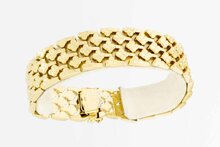 14 Karat Gold breites Vintage Armband - 20,3 cm