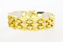 18 Karat Gold breites Barrenarmband - 19,8 cm