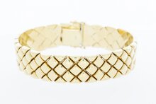 Breites 14 Karat Vintage Gold Armband - 20,1 cm