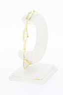 585 Gold Paperclip Armband - 21,5 cm