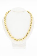 Geflochtene Gold Kordelkette 18 Karat - 81,5 cm