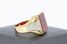 Statement Rubin Ring 18 Karat Gold - 20,3 mm