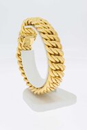 18 Karat Gold breit geflochtenes Armband - 20,4 cm