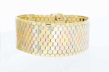 Tricolor Armband 585 Gold - 19,8 cm