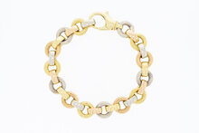 18 Karat Tricolor Gold Armband - 22,5 cm