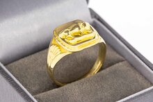 Siegelring 14 Karat Gold mit Stier - 19,9 mm