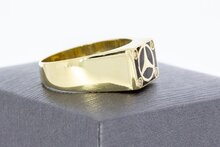 14 Karat Gold Statement Ring mit Mercedes Logo - 19,4