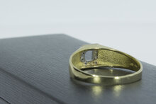 14 Karat Statement Goldring mit Buchstabe &quot;D&quot; - 22,7 mm