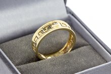 Versace-Stil Diamantring 14 Karat Gold - 17,8 mm