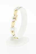 Bicolor Fantasy  Armband 14 Karat - 19,8 cm