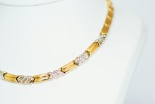 18 Karat Gold Diamant Halskette - 42 cm