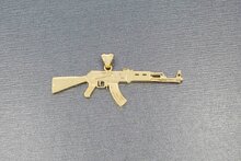 Anh&auml;nger Kalaschnikow AK47 14 Karat - 4,7 cm