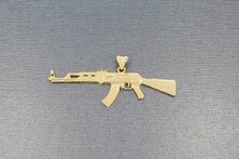 Anh&auml;nger Kalaschnikow AK47 14 Karat - 4,7 cm