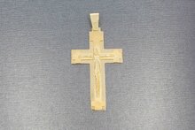 Kreuz Anh&auml;nger 14 Karat Gold - 4,8 cm