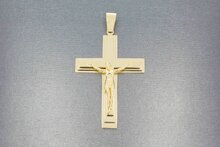 Kreuz Anh&auml;nger 14 Karat Gold - 6,5 cm