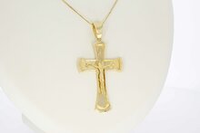 Gold Kreuz Anh&auml;nger 14 Karat - 5,6 cm