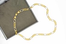 18 Karaat gouden Figaro ketting - 60,5 cm