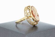 Vintage Cameo 585 Gold Ring - 17.1