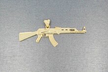 Anh&auml;nger Kalaschnikow AK47 14 Karat Gold