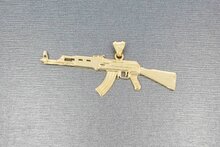 Anh&auml;nger Kalaschnikow AK47 14 Karat Gold