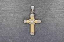 14 Karat Kreuz Ketten Anh&auml;nger - 3,6 cm