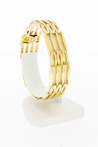 18 Karat Gold breites Barrenarmband - 20,1 cm