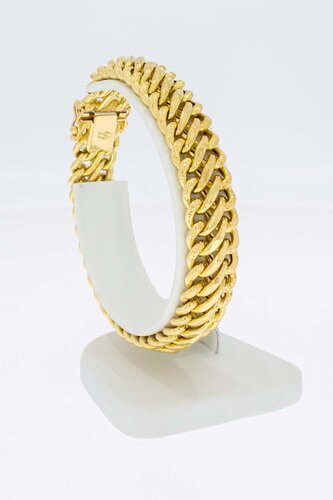 18 Karat Gold geflochtenes Armband - 19,4 cm