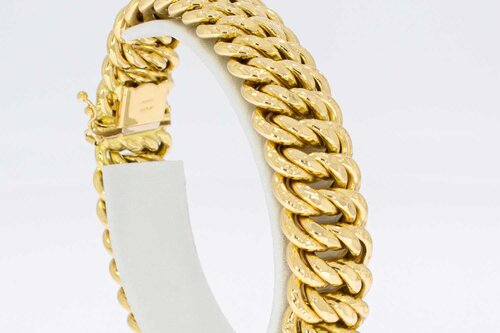 18 Karat Gold geflochtenes Armband - 19,6 cm