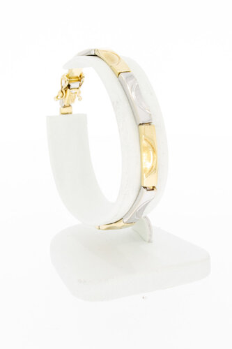 14 Karat bicolor Goldbarren Armband - 18 cm