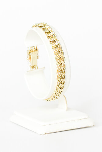 14 Karat gelb Gold geflochtenes Armband - 18,5 cm