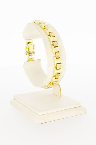 14 Karat Stäbchen Gold Gliederarmband - 18,5 cm