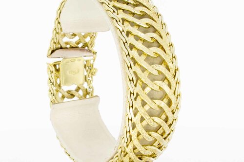 Geflochtenes 14 Karat Gold Armband - 19,5 cm