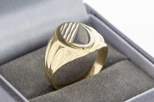 Ovaler Statement Goldring 14 Karat - 18,9 mm